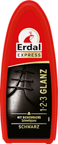 Schuhcreme Schuhschwamm Express 1-2-3 Glanz Schwarz Erdal