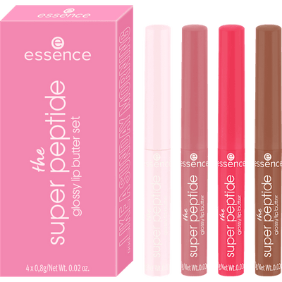 essence Gift set The Super Peptide Glossy Lip Butter 4 pieces, 1 pc