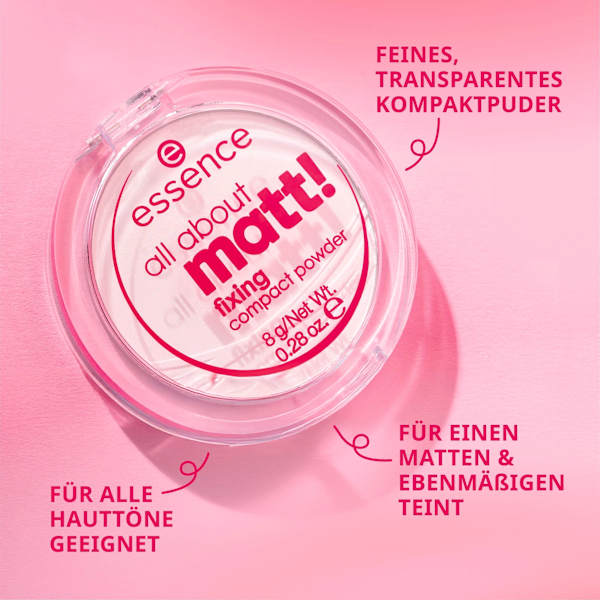 Kompakt Puder All About Matt! Fixing  essence