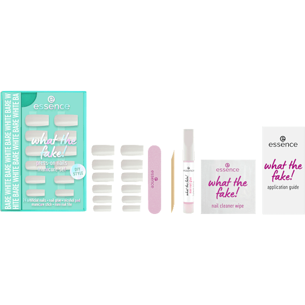 Künstliche Nägel Set  What The Fake! 04 Bare White essence