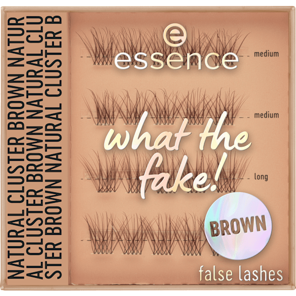 Künstliche Wimpern Set What The Fake! 05 Natural Cluster Brown essence