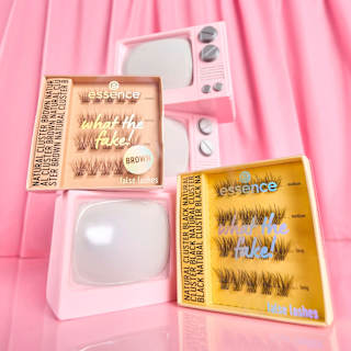 Künstliche Wimpern Set What The Fake! False Lashes 06 Natural Cluster Black essence