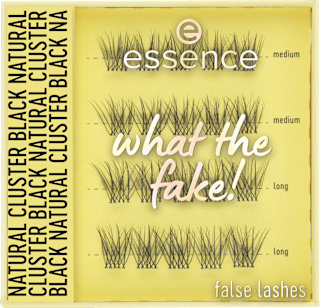 Künstliche Wimpern Set What The Fake! False Lashes 06 Natural Cluster Black essence