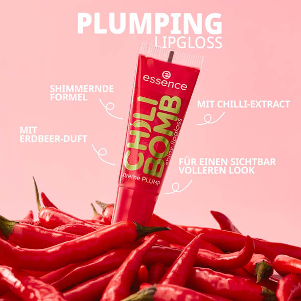Lipgloss Chili Bomb Shiny 01 Strawberry Salsa essence