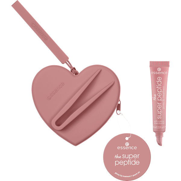 Lipgloss Set The Super Peptide Glossy Lip Treatment + Pouch 2tlg essence