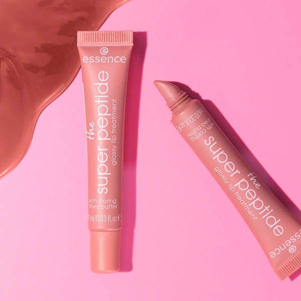 Lipgloss Set The Super Peptide Glossy Lip Treatment + Pouch 2tlg essence