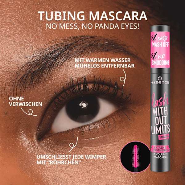 Mascara Lash Without Limits Tubing Extreme Lengthening & Volume 04 Black Tubing essence