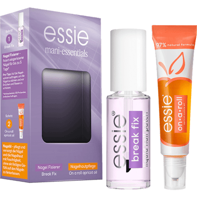 essie Nail care set Break Fix nail fixer & On a roll Apricot Cuticle Oil, 1 piece