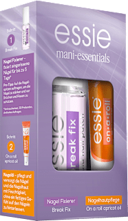 Nagelpflege Set Break Fix Nagelfixierer & On a roll Apricot Cuticle Oil essie