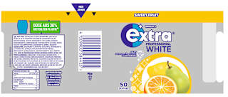 Kaugummi, Professional White, Sweet Fruit EXTRA