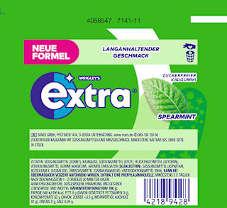 Kaugummi, Spearmint, zuckerfrei EXTRA