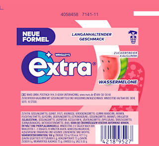 Kaugummi, Wassermelone, zuckerfrei EXTRA