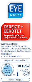 Augentropfen Gereizt und Gerötet EYE MEDICA