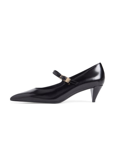 Tommy Hilfiger SHINY LEATHER BUCKLE POINTED TOE HEELS