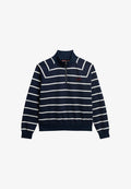 Superdry & Co ATHLETIC ESSENTIALS STRIPE  - Sweatshirt - navy stripe