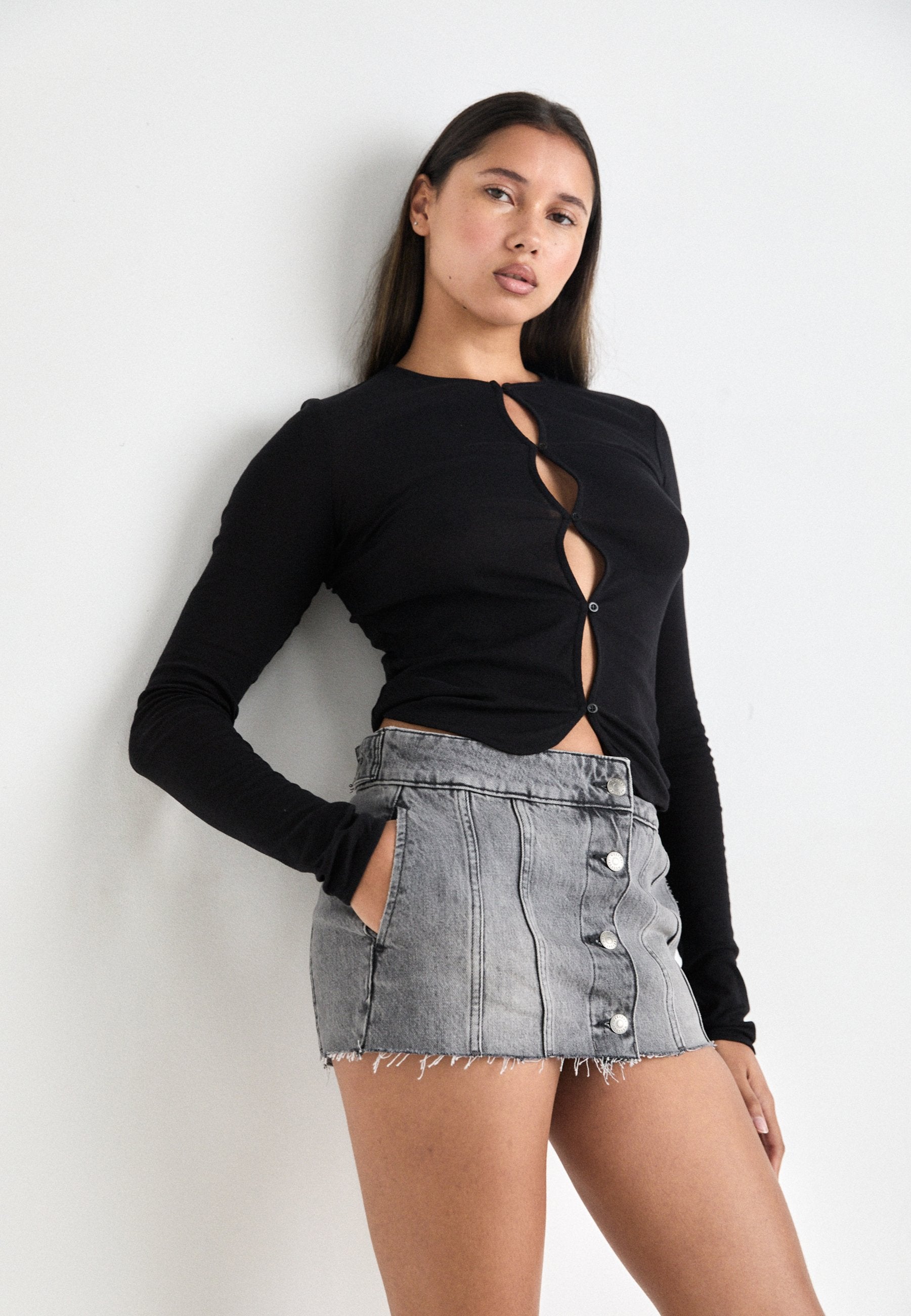 Weekday FRAYED SKIRT