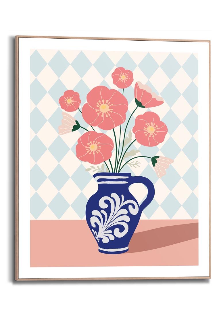 Orange Wallz BLUE VASE
