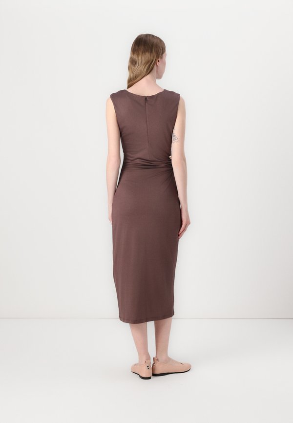 Malina MARQUIS RUCHED CUT OUT MIDI DRESS