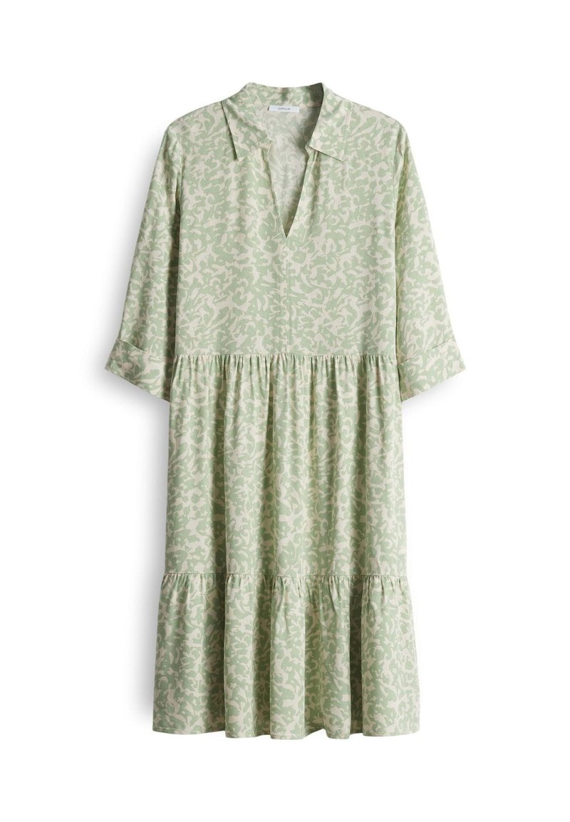 REGULAR A-LINIE 3/4 SLEEVE PRINT VOLANTS Media 1