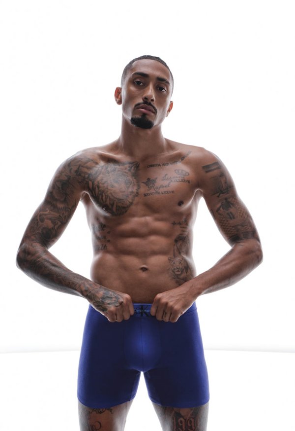 Calvin Klein Underwear 3 PACK - Boxer briefs - black/blue river fog/blue river