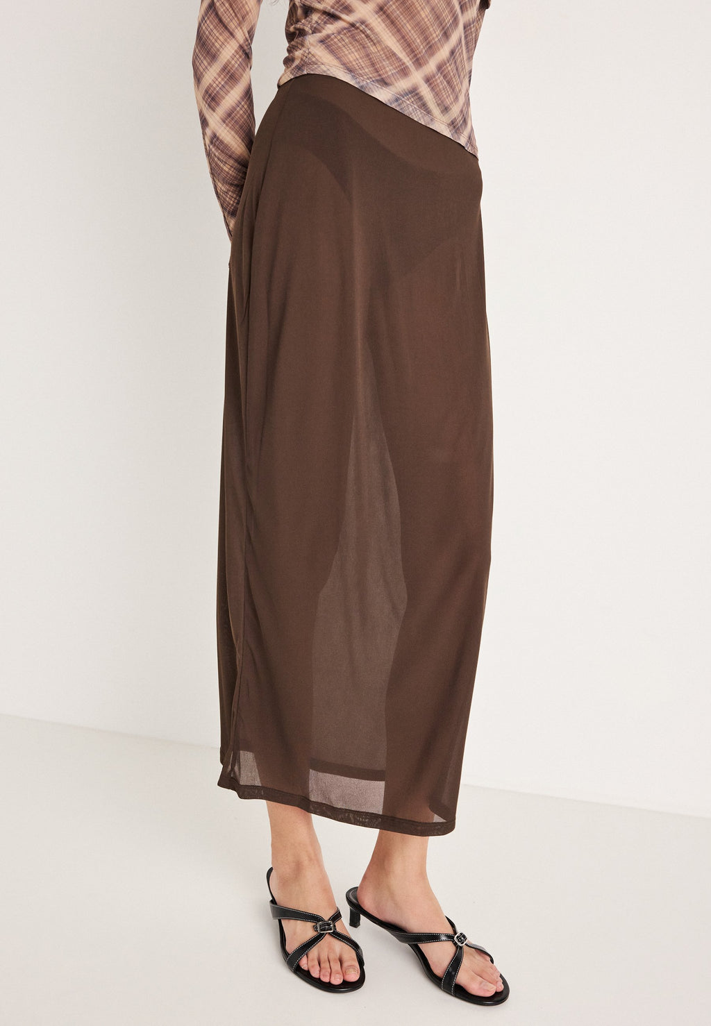 Gina Tricot SHEER MIDI SKIRT