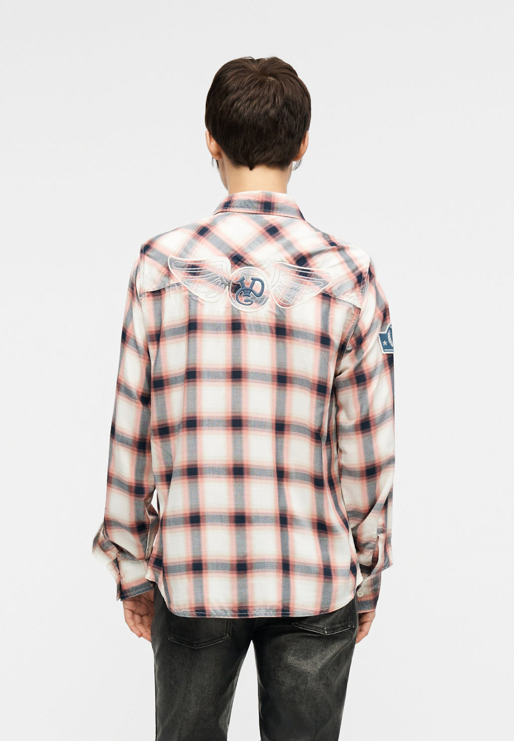 Von Dutch SHIRT PLAID WITH PATCH AND EMBROIDERY