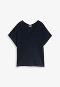 TOM TAILOR T-SHIRT V-NECK AJOUR - Blouse - sky captain blue
