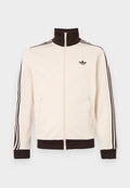 adidas Originals BECKENBAUER TT - Zip-up sweatshirt - white/dark brown