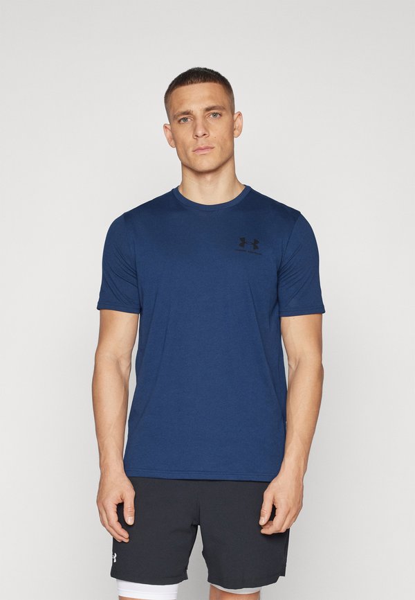 Under Armour LEFT CHEST LOGO - Sports T-shirt - academy/black