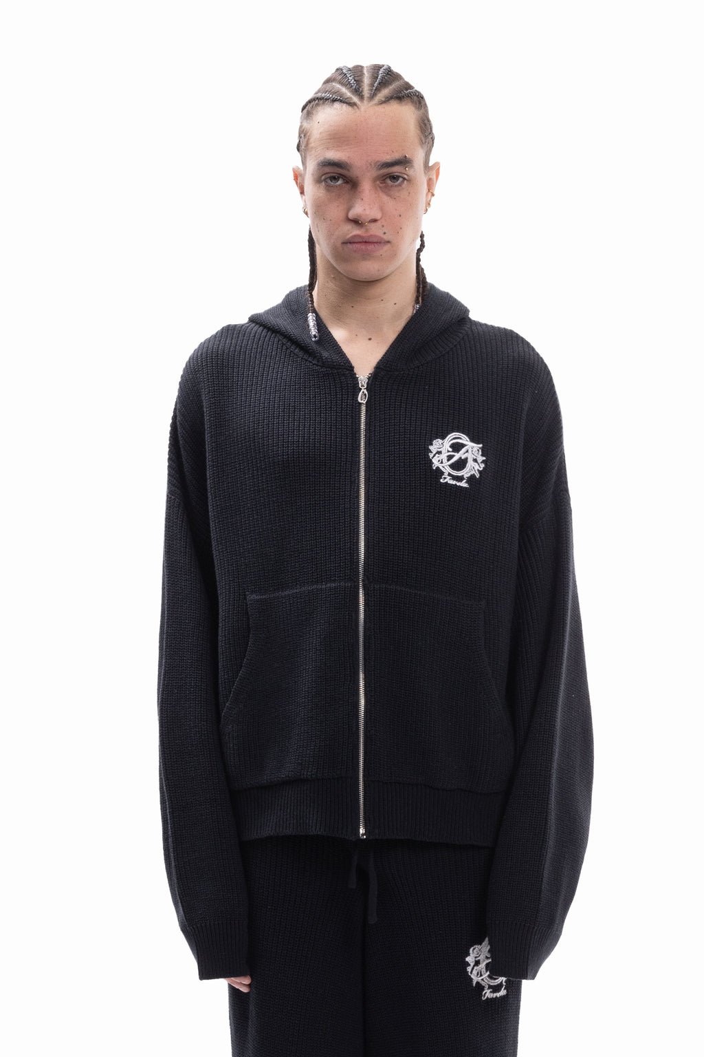 FAVELA EMBROIDERY FRONT ZIP UNISEX