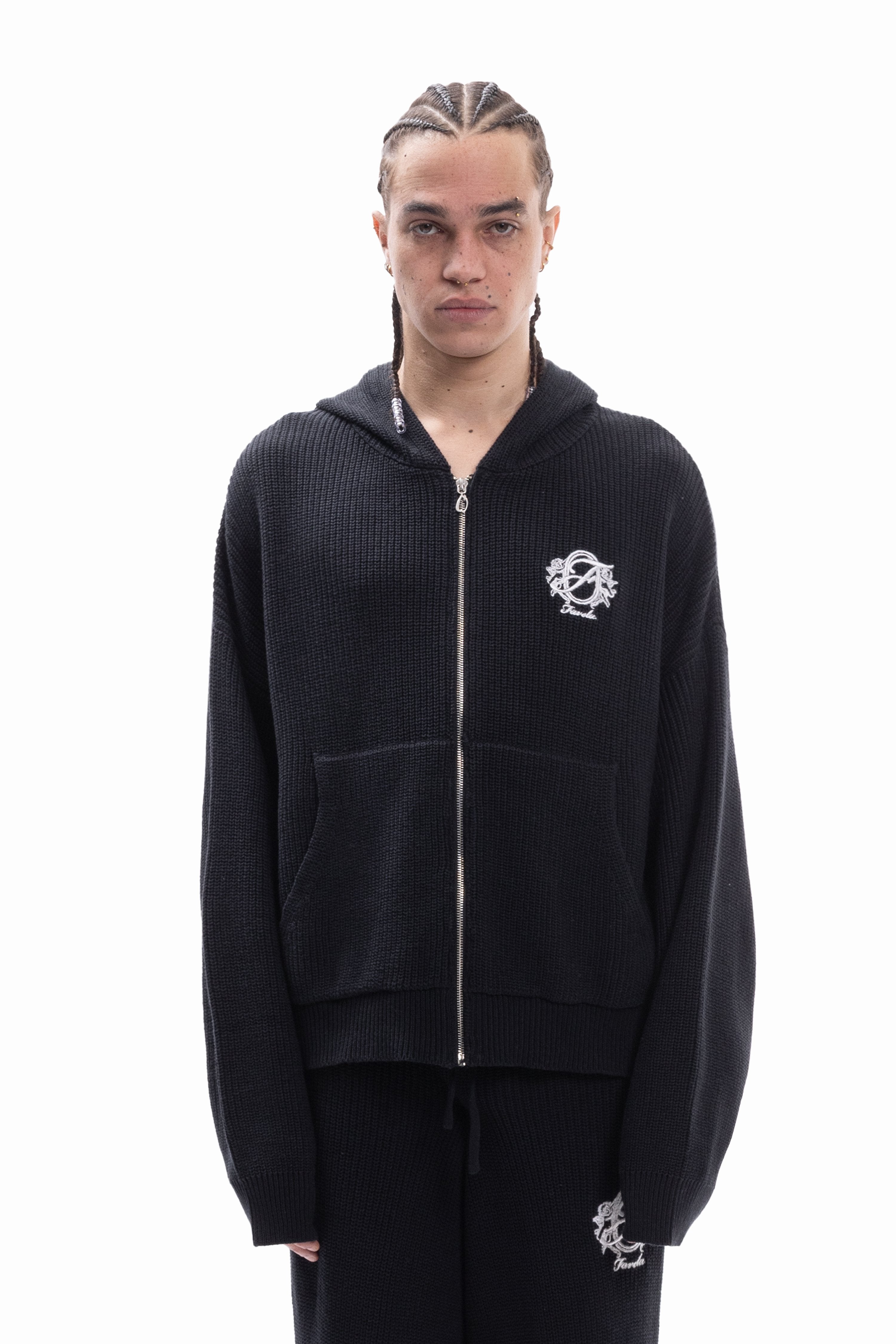 FAVELA EMBROIDERY FRONT ZIP UNISEX