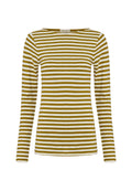 LONG SLEEVE BOAT NECK STRIPED Media 1