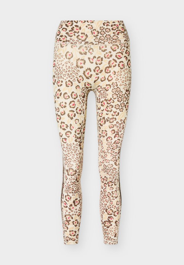 adidas Performance ADIDAS X FARM RIO OPTIME - Leggings - ecru tint/multicolor/shadow brown