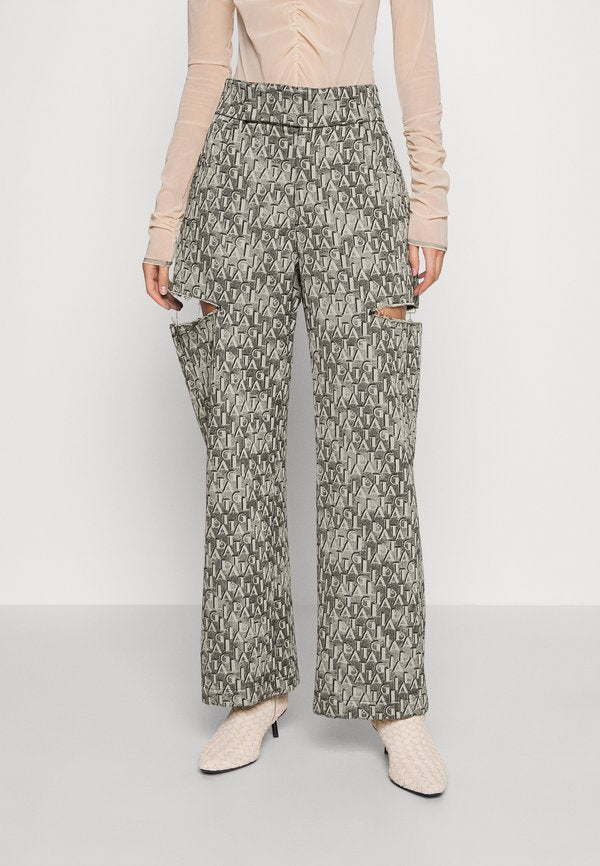 Sara Battaglia CUTTED PANTS