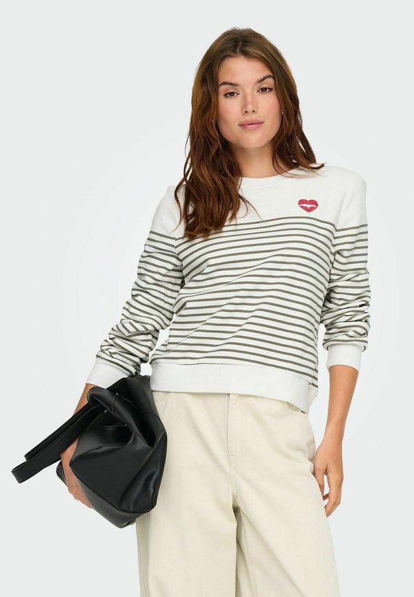 ONLY Sweats ONLBINE Sweat - Sweatshirt - cloud dancer