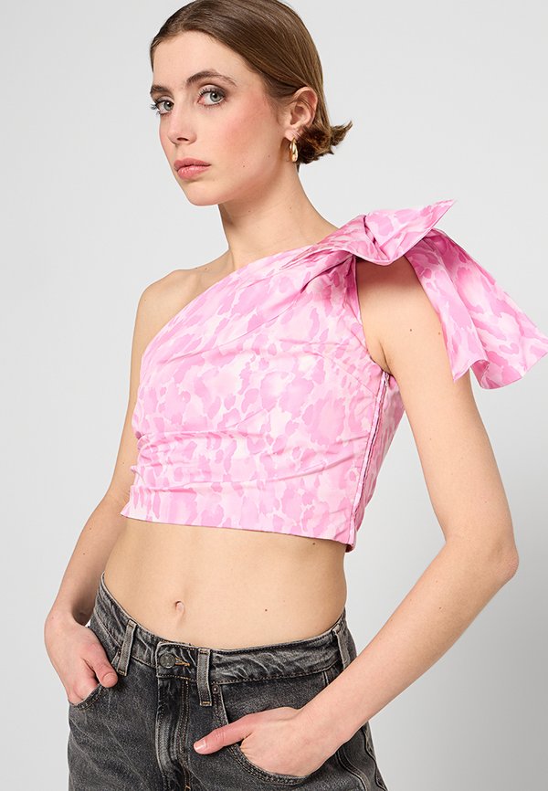 Pinko NOSIOLA TOP TAFFETA ST. MACCHIA ACQUERELLATA