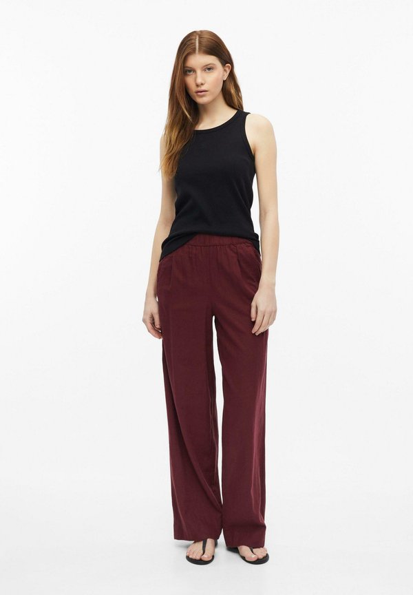 s.Oliver HOSE - Trousers - bordeaux