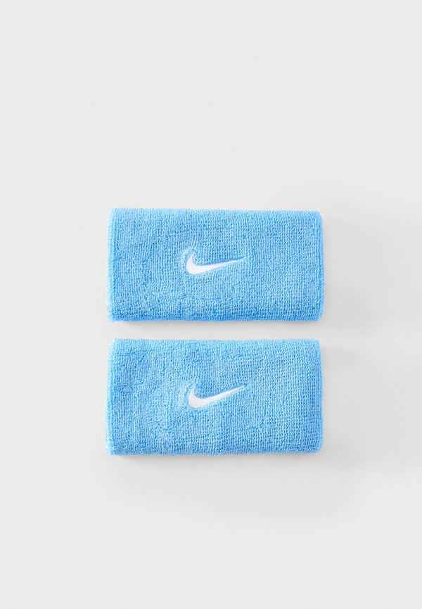 Nike Performance CLASSIC DOUBLEWIDE WRISTBANDS UNISEX 2 PACK - Sweatband - light blue/white