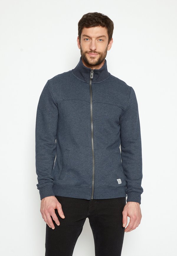 TOM TAILOR WITH CUTLINE - Zip-up sweatshirt - sky captain blue