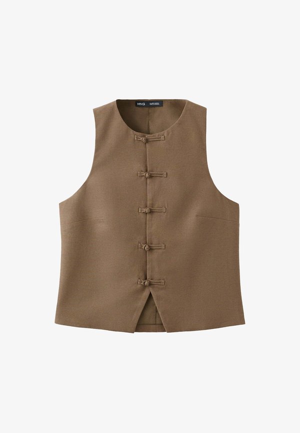 Mango ADULT - Waistcoat - 
dark brown