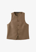 Mango ADULT - Waistcoat - 
dark brown