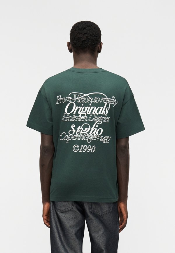 Jack & Jones JORNIAGARA TEE CREW NECK - Print T-shirt - sycamore