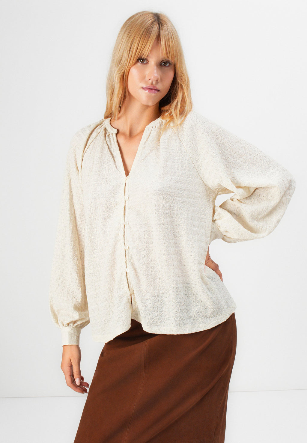 VILA VIBABERA V NECK SHIRT