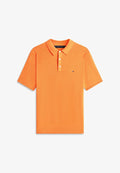 Tommy Hilfiger REGULAR FIT KNIT POLO SHIRT - Polo shirt - brilliant orange