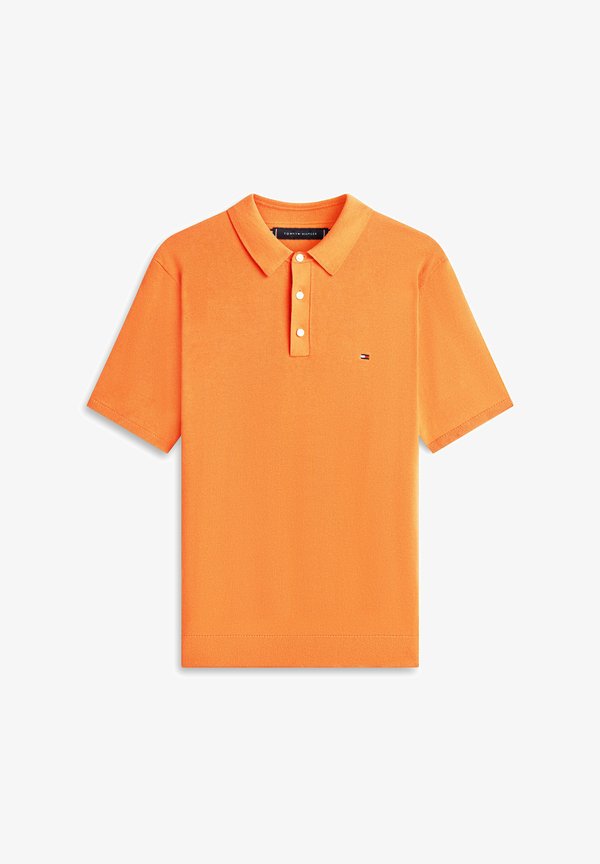 Tommy Hilfiger REGULAR FIT KNIT POLO SHIRT - Polo shirt - brilliant orange