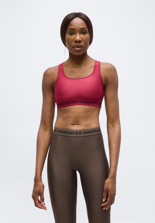Under Armour CROSSBACK MID BRA - Medium support sports bra - claret/ox blood