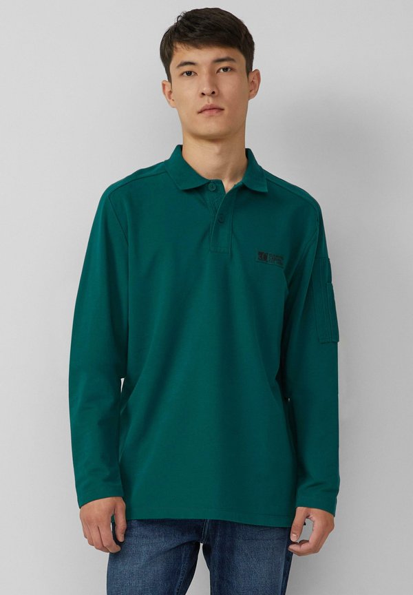 s.Oliver MIT LANGEN RAGLANÄRMELN  - Polo shirt - tannengrün