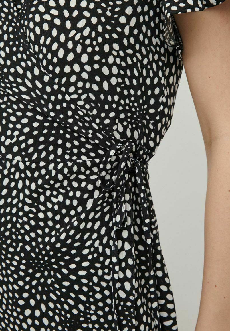 VILA VILOVIE S/S WRAP MIDI DRESS - NOOS