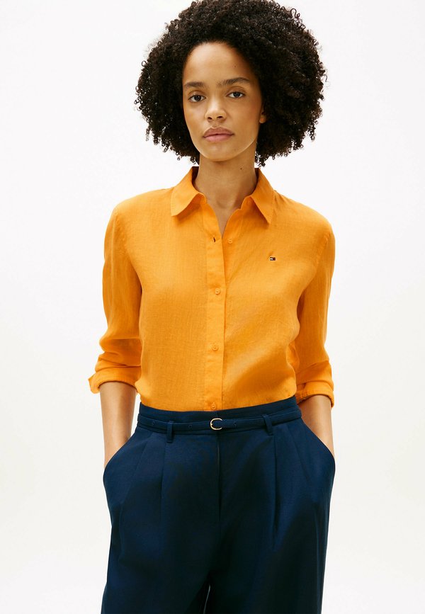 Tommy Hilfiger SHIRT - Button-down blouse - orange flash