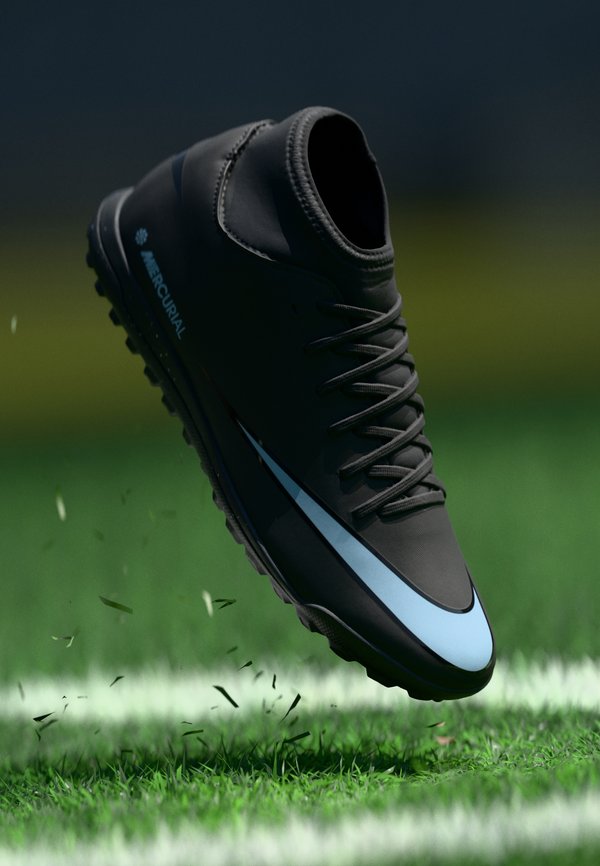 Nike Performance 10 CLUB TF - Turf football boots - black/ice blue